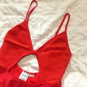 ASOS Lost Ink Textured One piece Swimsuit